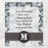 Stedelijke camouflage wijn etiket (Enkel label)