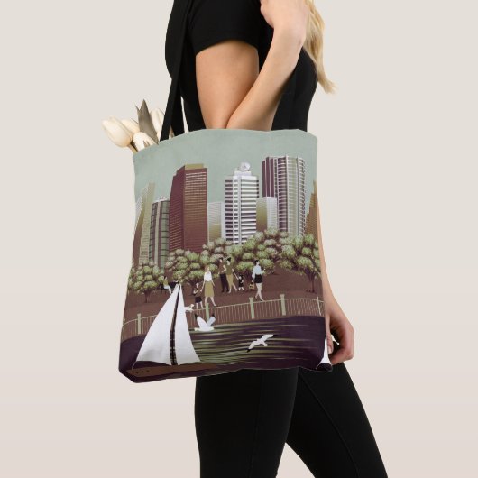Stedelijke canvas tas van het landschap (Dichtbij)