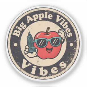 Stedelijke charme_ New York Apple vintage stijl Sticker