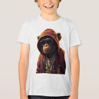Stedelijke Chimpansee – Coole Chimpansee met Hoodi Tri-Blend Shirt