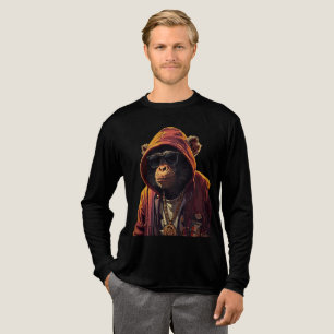 Stedelijke Chimpansee – Koele Chimpansee met Hoodi Tri-Blend Shirt