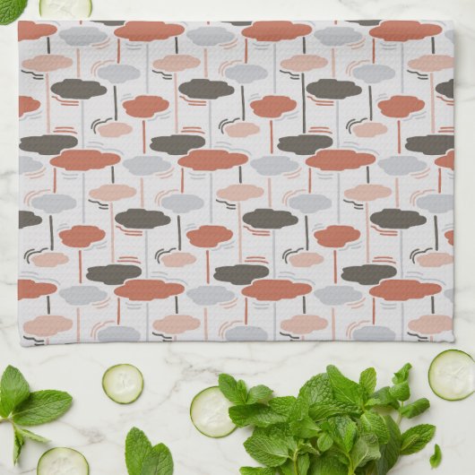 Stedelijke cloud, geluidstrilling, Mind Map Theedoek (Gevouwen)