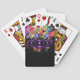 stedelijke club hiphop dj dansen dansmuziek pokerkaarten