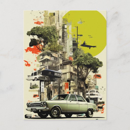 Stedelijke Collage Briefkaart (Voorkant)