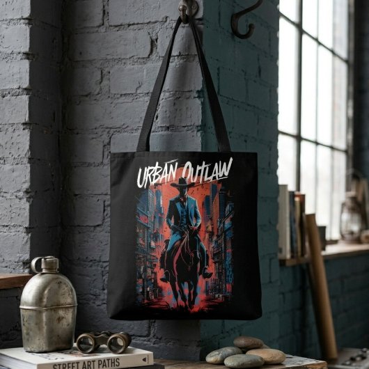 Stedelijke Cowboy Graffiti Moderne Westerse Randgr Tote Bag