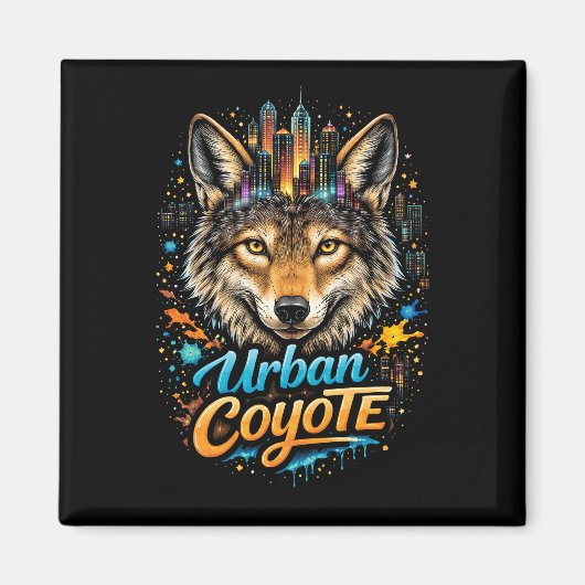 Stedelijke Coyote Magneet (Voorkant)