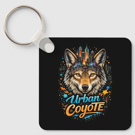 Stedelijke Coyote Sleutelhanger (Voorkant)