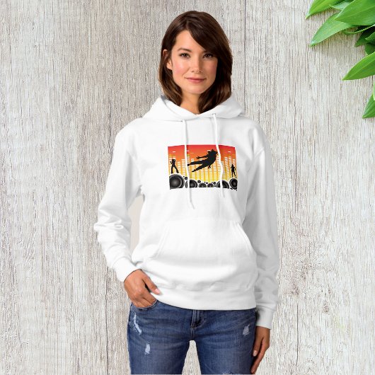 Stedelijke Dansfeest Silhouet met Luidsprekers Hoodie