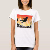 Stedelijke Dansfeest Silhouet met Luidsprekers T-shirt (Voorkant)
