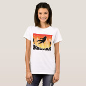 Stedelijke Dansfeest Silhouet met Luidsprekers T-shirt (Voorkant volledig)