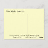 Stedelijke eenzaamheid briefkaart (Achterkant)