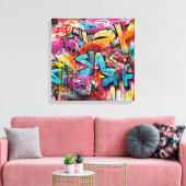 Stedelijke expressie: Graffiti Art Canvas (Insitu (Woonkamer))