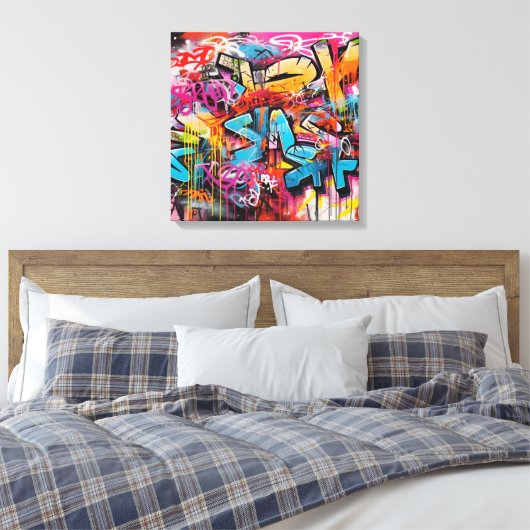 Stedelijke expressie: Graffiti Art Canvas (Insitu (Slaapkamer))