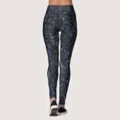 Stedelijke Fantasy Black Silver Glitter CUSTOM-TEK Leggings (Achterkant)