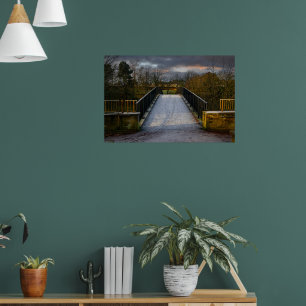 Stedelijke Frosty Voetgangersbrug, Bradford Poster