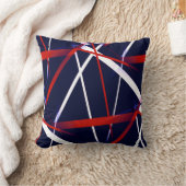 Stedelijke Geometrie Blauw Wit Rood Kussen (Deken)