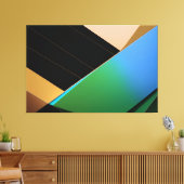Stedelijke geometrie canvas afdruk (Insitu (Woonkamer))