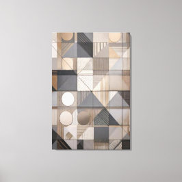 Stedelijke Geometrie: Moderne Industriële Neutrale Canvas Afdruk