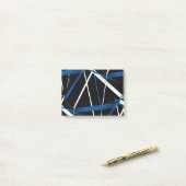 Stedelijke Geometrie Zwart Wit Blauw Post-it® Notes (Op bureau)