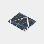Stedelijke Geometrie Zwart Wit Blauw Post-it® Notes (Schuin)