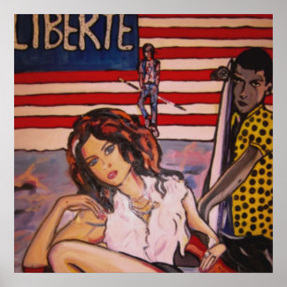 Stedelijke Glamour: Modern PopArt Portret Poster