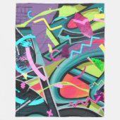 Stedelijke graffiti01 fleece deken (Voorkant)