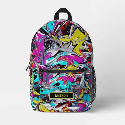 Stedelijke graffiti bedrukte rugzak (Voorkant)