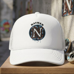 Stedelijke Graffiti Grafische Aanpasbare Monogram Trucker Pet