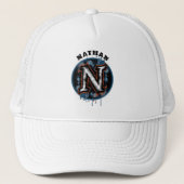 Stedelijke Graffiti Grafische Aanpasbare Monogram Trucker Pet (Voorkant)