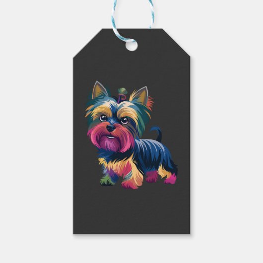 Stedelijke Graffiti Hond Cadeaulabel (Voorkant)