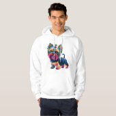 Stedelijke Graffiti Hond Hoodie (Voorkant volledig)
