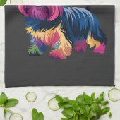 Stedelijke Graffiti Hond Theedoek (Gevouwen)