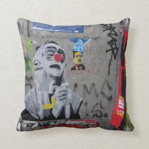 Stedelijke Graffiti kunst kussen. Berlijnse muur,  Kussen