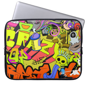 Stedelijke graffiti:  kunstmuur laptop sleeve