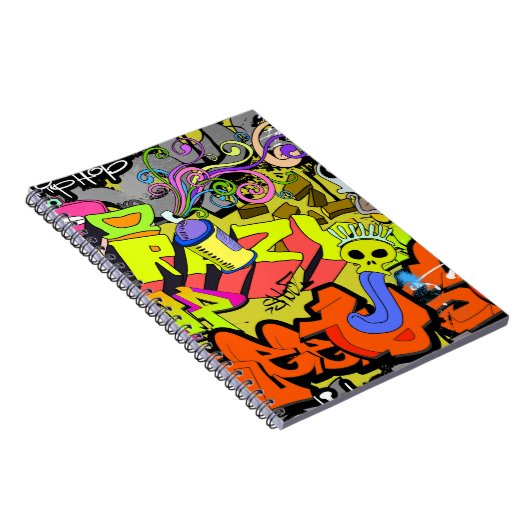 Stedelijke graffiti:  kunstmuur notitieboek (Rechterzijde)