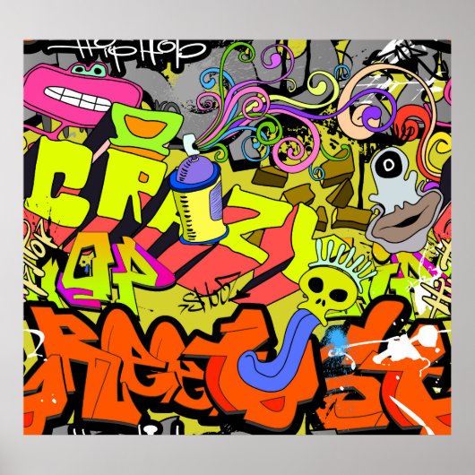 Stedelijke graffiti:  kunstmuur poster (Voorkant)