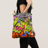 Stedelijke graffiti:  kunstmuur tote bag (Dichtbij)