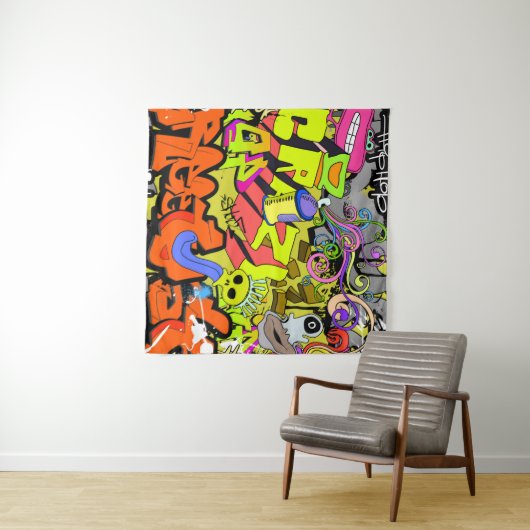 Stedelijke graffiti: kunstmuur wandkleed (In Situ (horizontaal))
