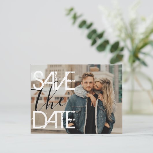 Stedelijke graffiti | Moderne Script Foto Opslaan Briefkaart (Staand voorkant)