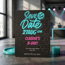 Stedelijke Graffiti Muur Cyaan Roze Krachtige Mode