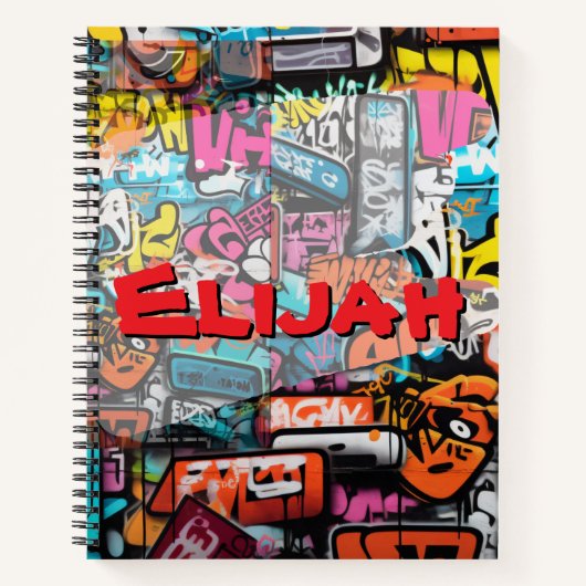 Stedelijke Graffiti Muur Notitieboek (Voorkant)