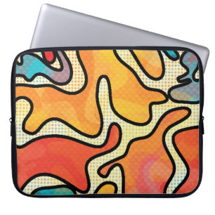 Stedelijke graffiti: naadloze kunsttextuur. laptop sleeve