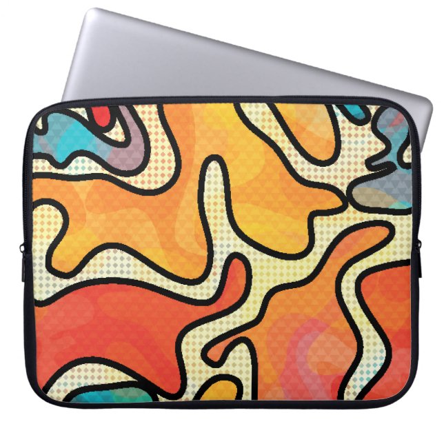 Stedelijke graffiti: naadloze kunsttextuur. laptop sleeve (Voorkant)