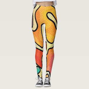 Stedelijke graffiti: naadloze kunsttextuur. leggings