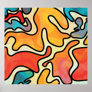 Stedelijke graffiti: naadloze kunsttextuur. poster