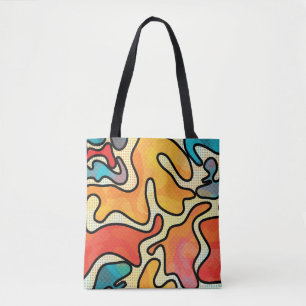 Stedelijke graffiti: naadloze kunsttextuur. tote bag