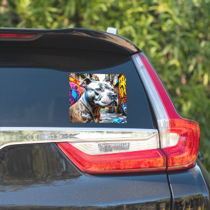 Stedelijke Graffiti Straatkunst Pitbull Sticker