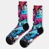 Stedelijke Graffiti Straatkunst Spetters Sokken (Links)