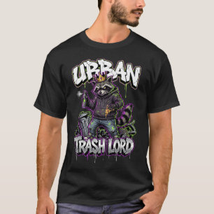 Stedelijke Graffiti Wasbeer Afval Heer Muurkunst T-shirt