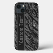 Stedelijke grijze striped Camo met aangepaste teks Case-Mate iPhone Case (Achterkant)